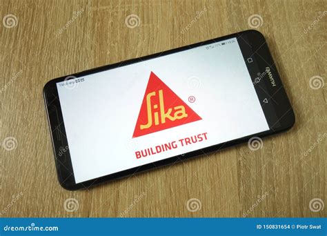 KONSKIE, POLAND - June 11, 2019: Sika AG Company Logo on Mobile Phone Editorial Stock Image ...