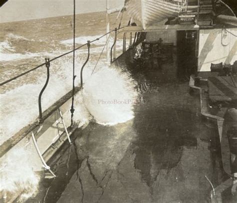 Un Orage En Pleine Mer Bateau Vagues Artistique 1902 Photo Stereo