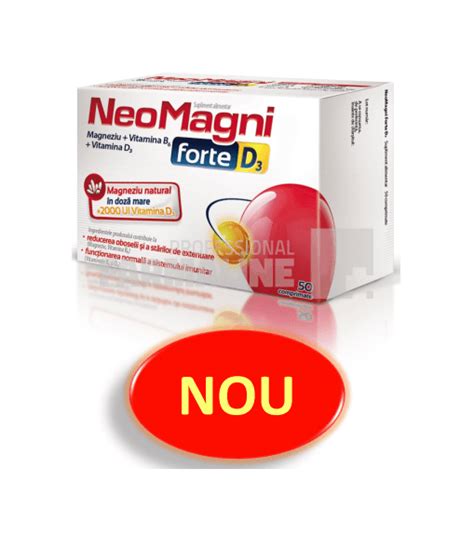 Neomagni Forte D3 50 Comprimate La Pret Mic Pfarma Ro