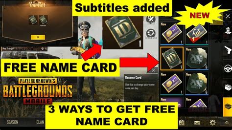 How To Get Name Card Pubg Mobile Change Name In Pubg Mobile Ways