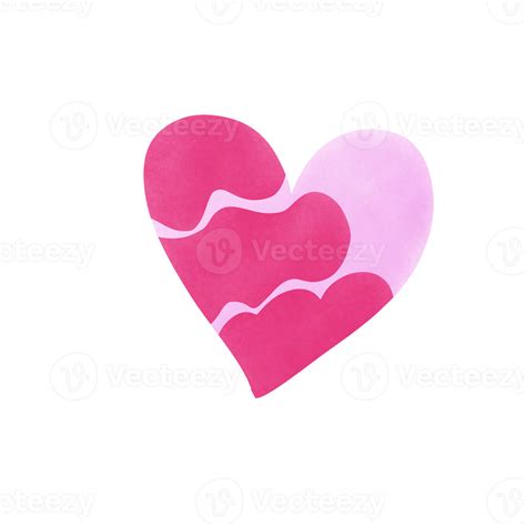 Watercolor Heart Illustration 36008230 Png