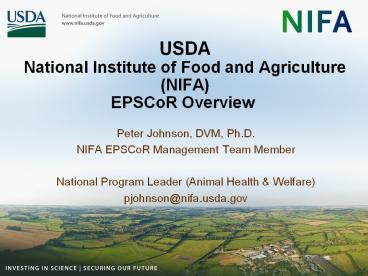 Ppt Usda National Institute Of Food And Agriculture Nifa Epscor