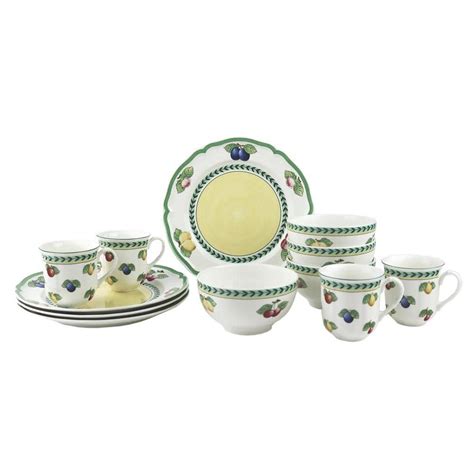 Villeroy And Boch French Garden 12 Piece Multi Color Porcelain Dinnerware