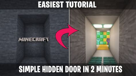 How To Make Hidden Door Or Secret Door In 2 Minutes Minecraft Java