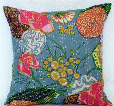 Home Living Boho Cushion Indian Cushion Cover 20x20 Inches Hand