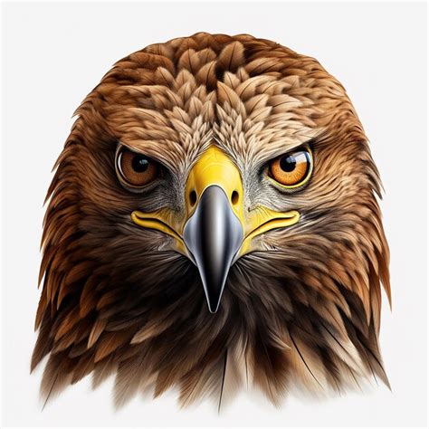 Premium Ai Image A Drawing Of An Eagle With A Yellow Beak And A Black