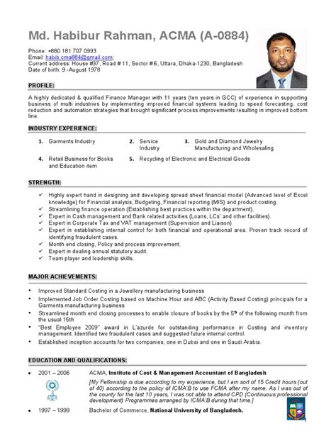 Habib Resume Pdf Pdf Scrap Inventory