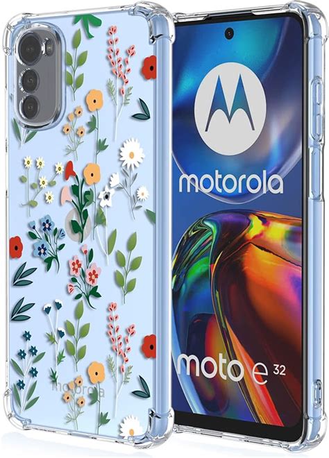 XINYEXIN Cover Per Motorola Moto E32 Custodia Floreale Per Ragazza