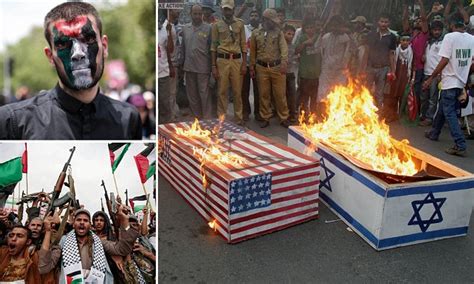 Us And Israeli Flags Are Burned In Protests Across The Muslim World