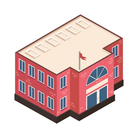 isometric school building 3690090 Vector Art at Vecteezy