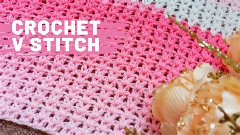 How To Crochet The V Stitch Beginner Tutorial Crochet V Stitch Diy Step By Step Easy Tutorial