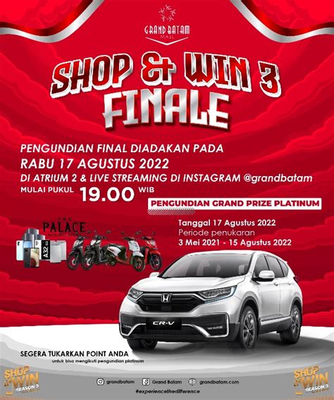 Tepat Di Hari Kemerdekaan RI Grand Batam Mall Tarik Undian Grand Prize