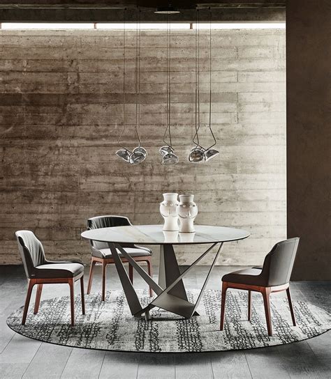 Mesa De Comedor Redonda Keramik Skorpio Cattelan Italia