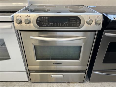 147 Cuisinière encastrable KITCHENAID Slide In Stove Electros Fabuleux