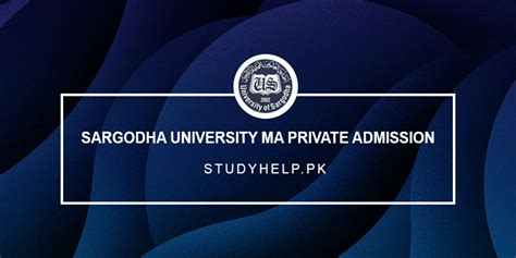 Sargodha University MA Private Admission 2024