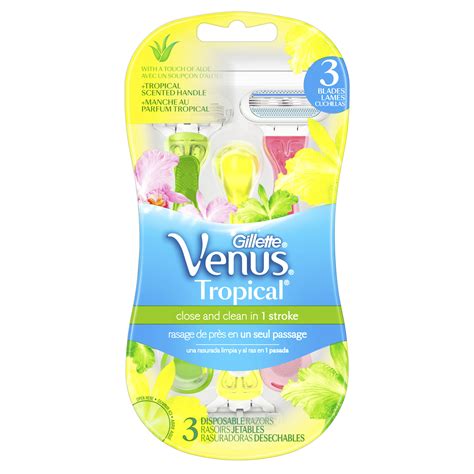 Gillette Venus Tropical Disposable Women's Razors, 3 Ct - Walmart.com ...