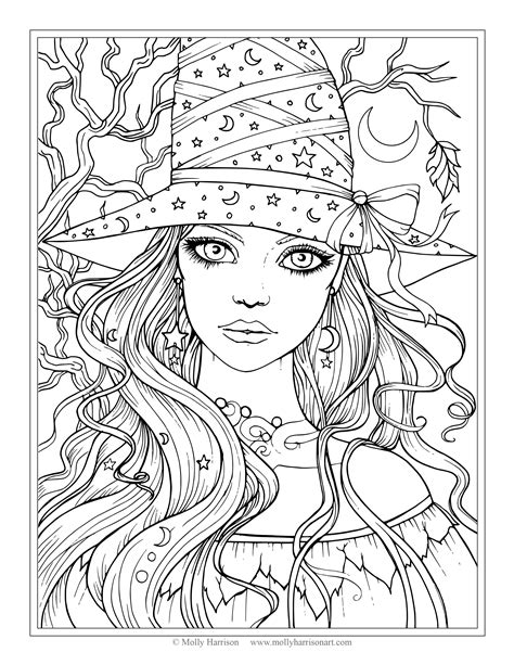 Witch Face Coloring Pages At Free Printable Colorings Pages To Print And Color