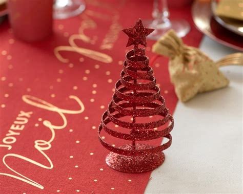 Sapin Spirale Rouge En M Tal D Co De Table X Cm D Coration