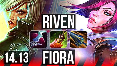 RIVEN Vs FIORA TOP 18 1 2 9 Solo Kills Legendary 1000 Games