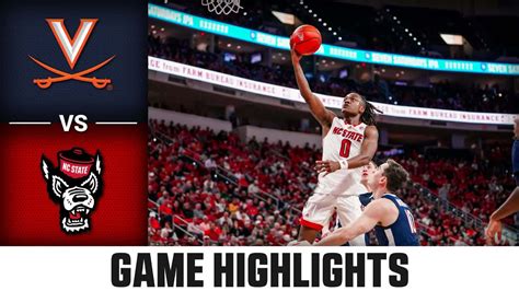 Virginia Vs NC State Game Highlights 2023 24 ACC Mens Basketball