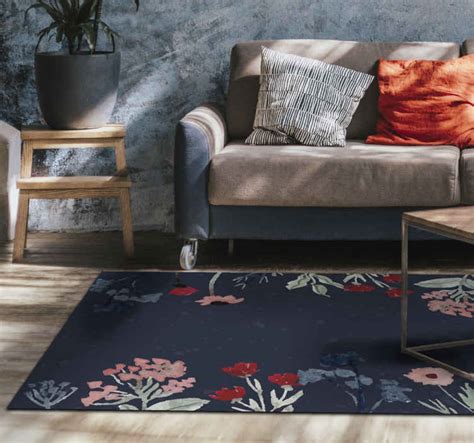 Tapis Vinyle Plantes Imagerie Botanique Florale