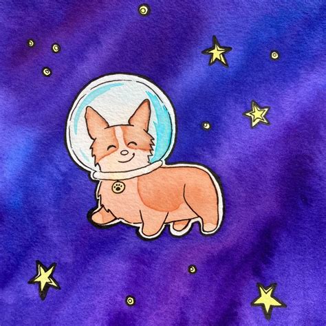 I Draw A Corgi Every Day Here S One Of My Recent Watercolor Corgis R Idap