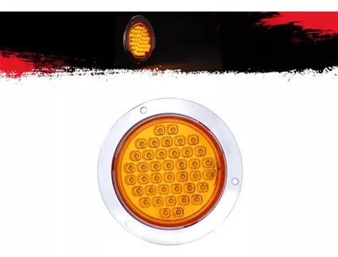 Plafón Posterior 40 Leds Con Estrobo Ámbar Redondo Tunelight MercadoLibre