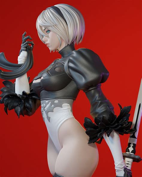 2b Nier Autoamata Nsfw 3d Stl File Sfw And Nsfw 3d Model Etsy