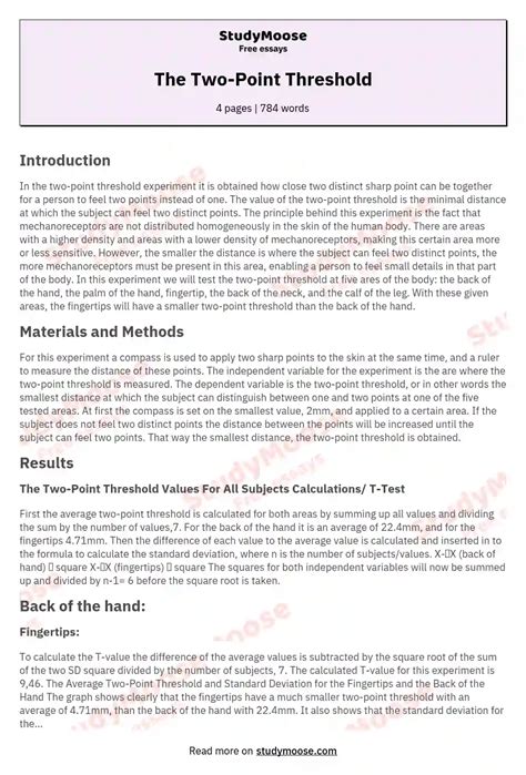 point threshold studymoose