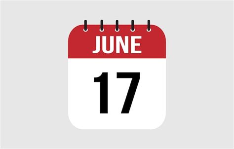 Premium Vector | 17 june calendar june calendar vector illustration