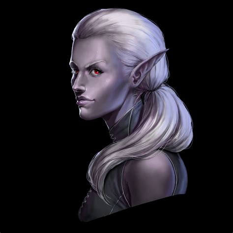 Artstation Dandd Character Portrait Drow Woman