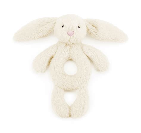 Buy Jellycat Bashful Cream Bunny Ring Rattle Maison White