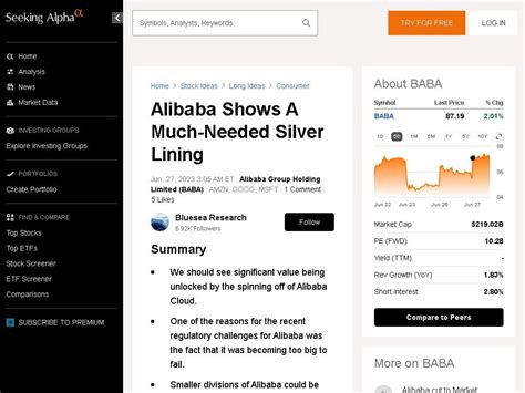 Alibaba Shows A Much Needed Silver Lining Nysebaba Seeking Alpha