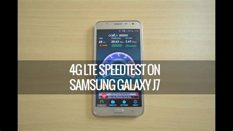 G Lte Speedtest On Samsung Galaxy J Youtube