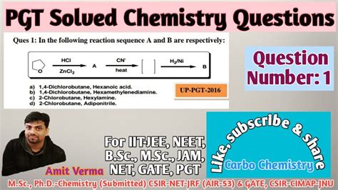 Pgt Chemistry Previous Years Solved Question Paper Of Pgt 2016lec 1