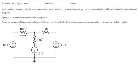 Solved El Circuito De La Figura Tiene Nodos Y Mallas Analiza Chegg