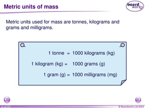 Metric Unit For Mass