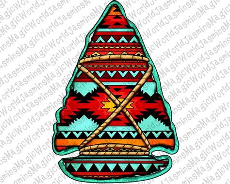 Aztec Arrowhead Png Rodeo Designsublimation Designs Etsy