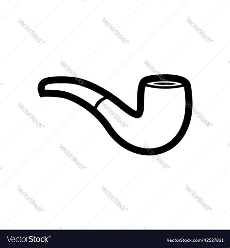 Smoking pipe tobacco pipe silhouette icon Vector Image