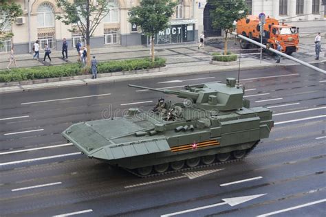 Victory Day Parade Rehearsal Russian Army T Armata Heavy Infantry