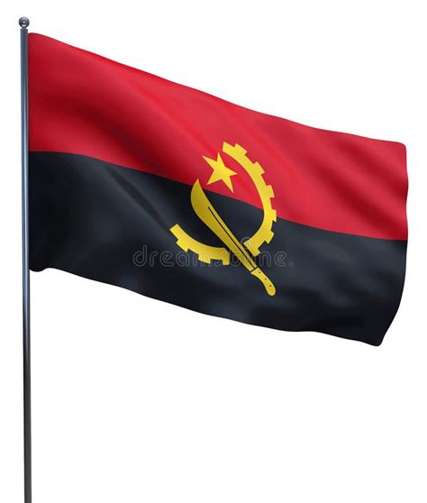 Imagem Da Bandeira De Angola Ilustração Stock Ilustração de fundo