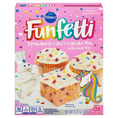 Save On Pillsbury Funfetti Cake And Cupcake Mix Strawberry With Candy Bits Order Online Delivery