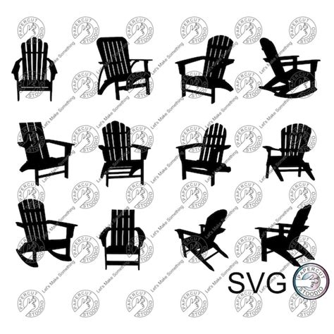 Adirondack Chair Bundle Svg Chair Svg Cricut Silhouette Lake Etsy Canada