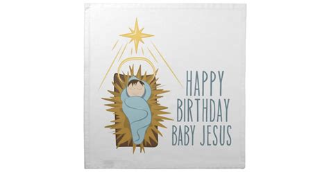 Happy Birthday Jesus Napkin | Zazzle