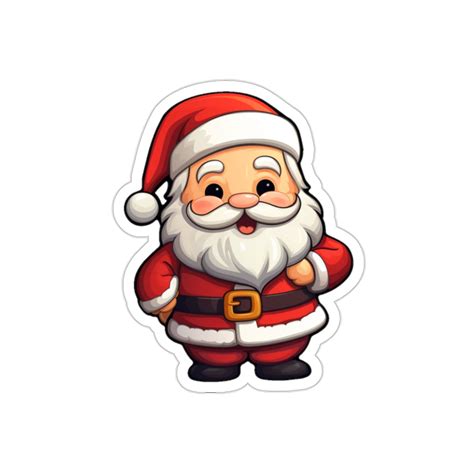 Santa Claus Sticker Vinyl Decal Christmas Festive Decor Winter Holiday