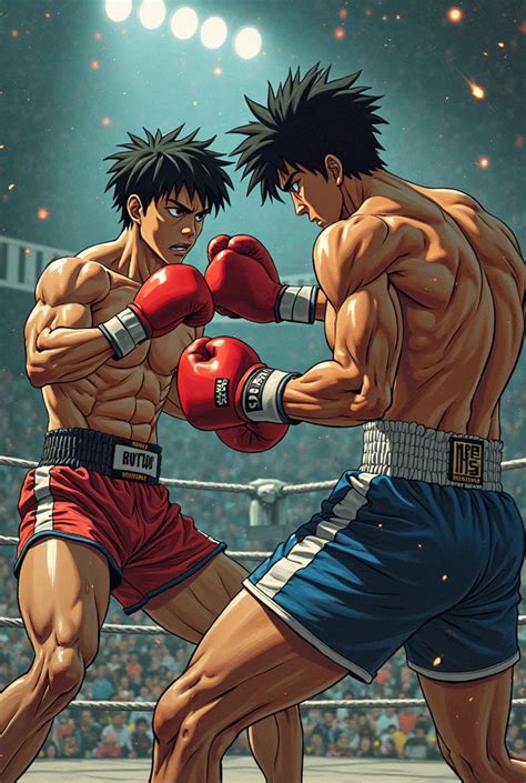 cartoon image   boxers fighting   boxing ring seaart ai
