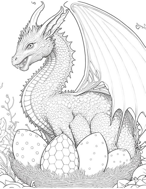 Dragon Coloring Pages For Teens And Adults 7 Printable Coloring Pages