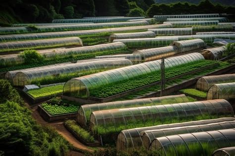 Invernaderos Industriales Modernos Con Concepto De Jardinería De