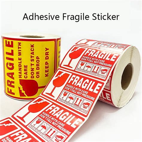 Handle With Care Shipping Sticker Mailing Postage Parcel Roll Fragile Sticker China Fragile