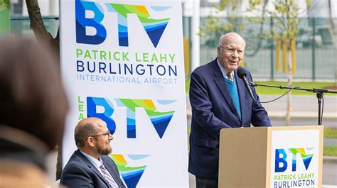 Patrick Leahy Burlington International Airport Officially Renamed, New ...